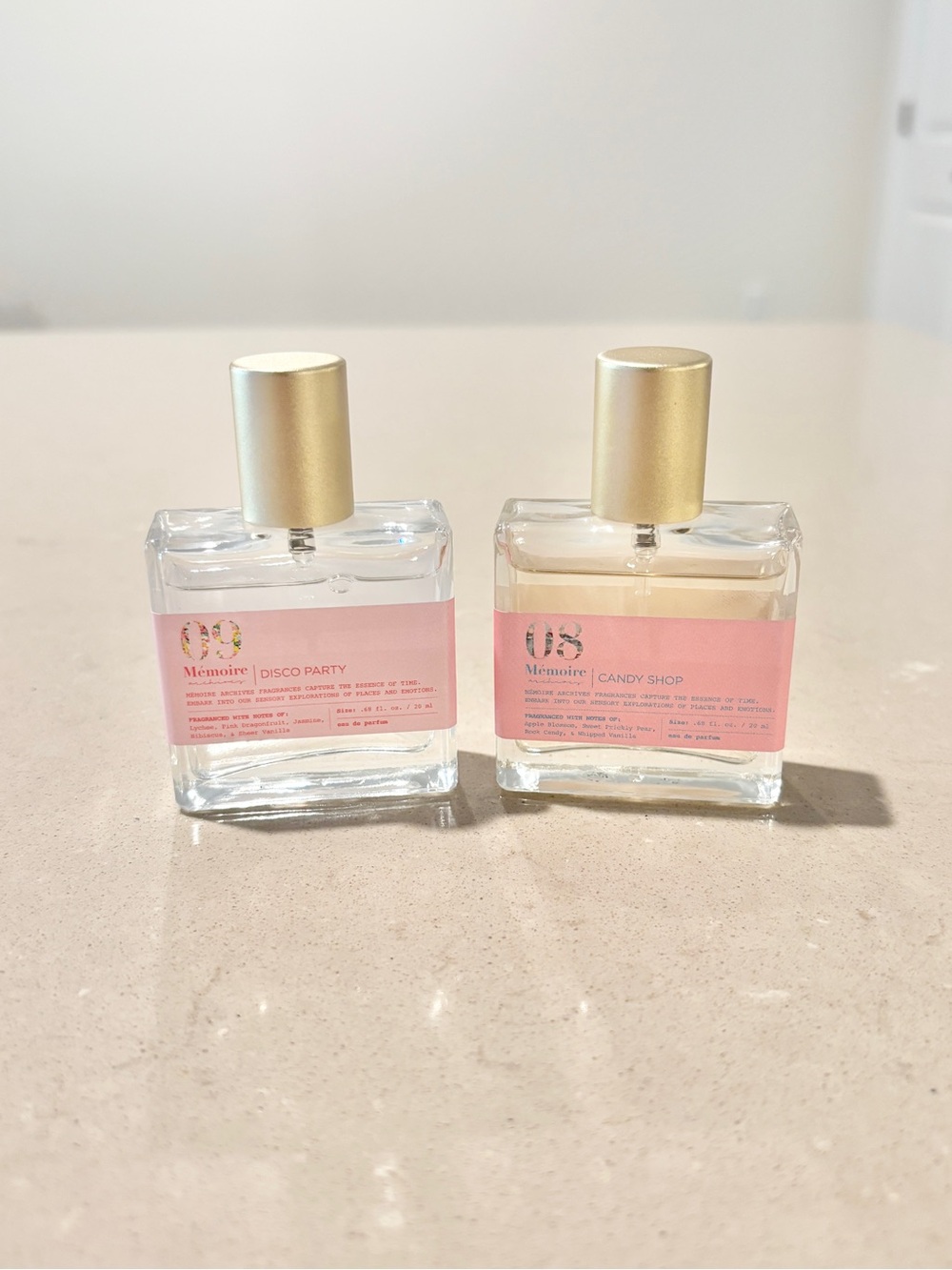 Mémoire Archives 08 Candy Shop & 09 Disco Party EDP Mini Duo 0.68 oz Pink New